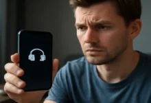 ما سبب ظهور علامة السماعة بدون توصيلها؟