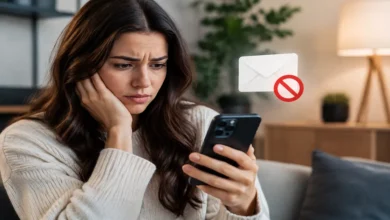 الهاتف لا يستقبل رسائل SMS